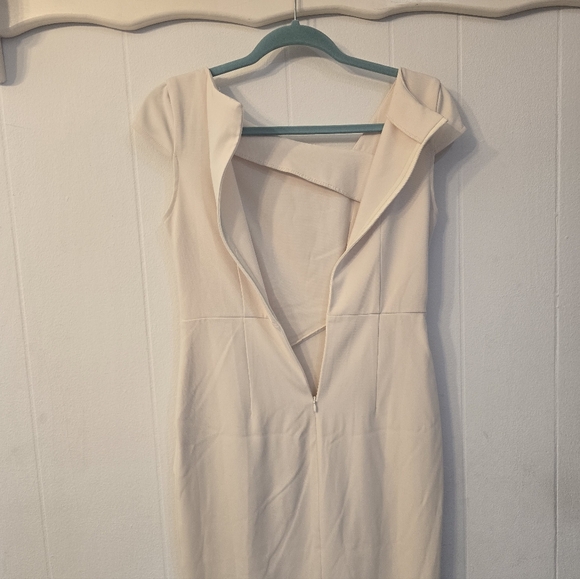 Buttery Yellow Structured Sheath Dress | Elegant Draped Detail - Picture 13 of 15